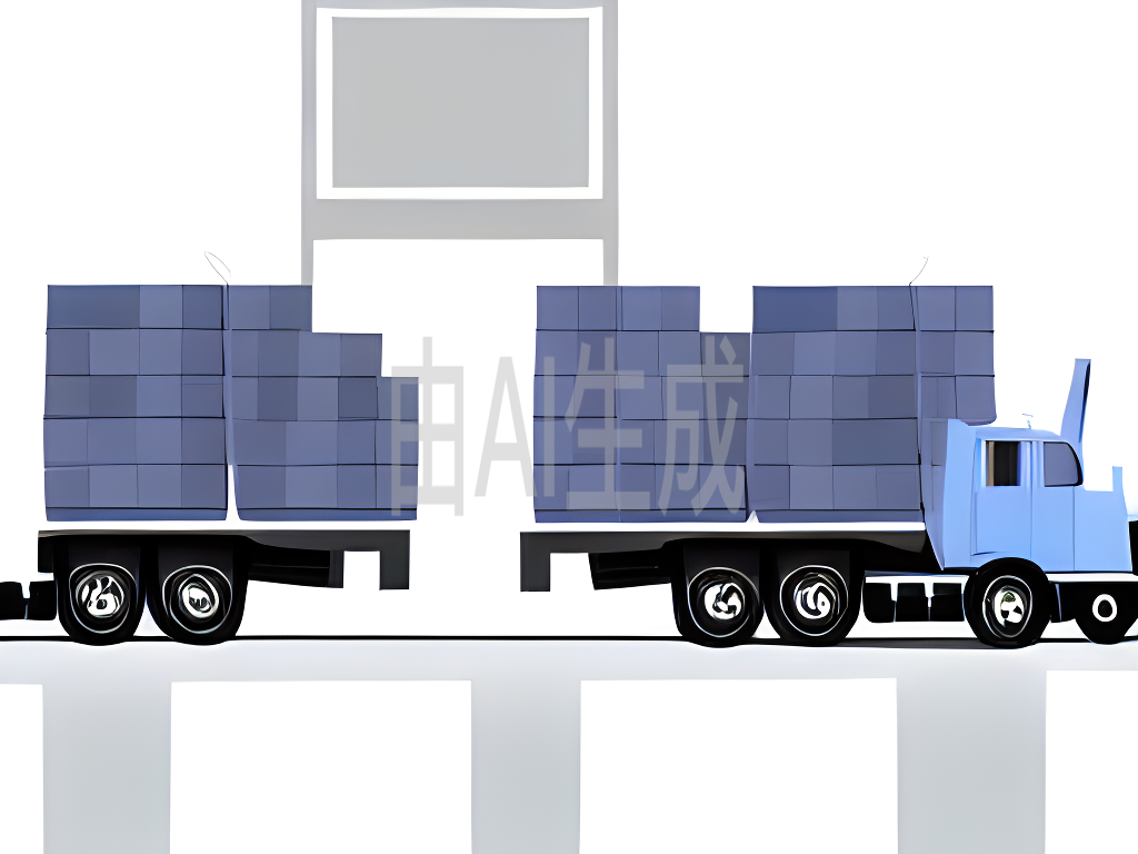 大藍(lán)色卡車(chē)與分開(kāi)的拖車(chē) 3D渲染技術(shù)在農(nóng)業(yè)與大廈運(yùn)輸中的應(yīng)用